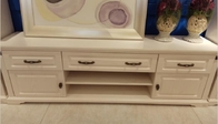 Moisture - Proof European Contemporary Furniture White TV Cabinet With Six Drawers