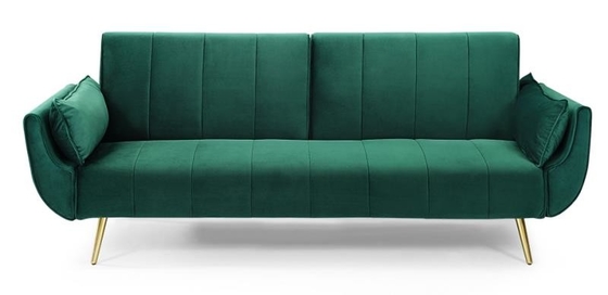 Velvet Fabric Metalowe nogi Funkcjonalna sofa z recyklingu